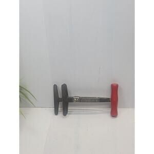 Vintage Chopper, Foley Triple Blade, Red Handle, Kitchen Utensil